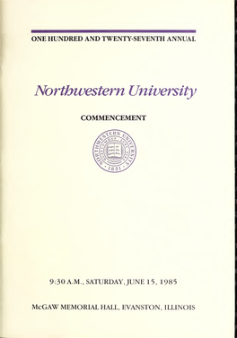 Annual Commencement / Northwestern University