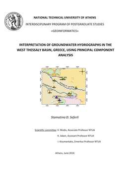 Interpretation of Groundwater Hydrographs in the West Thessaly Basin, Greece, Using Principal Component Analysis