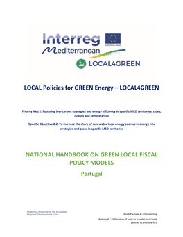 LOCAL Policies for GREEN Energy – LOCAL4GREEN NATIONAL HANDBOOK on GREEN LOCAL FISCAL POLICY MODELS