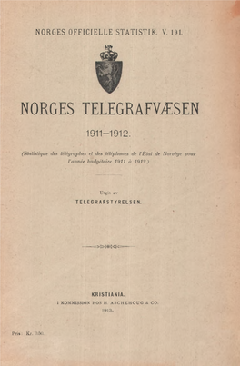 Norges Telegrafvæsen 1911-1912