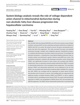 System Biology Analysis Reveals the Role of Voltage