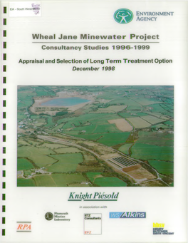 Wheal Jane Minewater Project Consultancy Studies 199G-1999