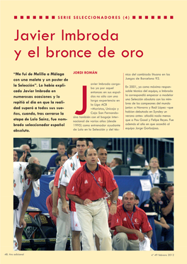 Javier Imbroda Y El Bronce De Oro