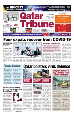 Qatar Bolsters Virus Defence