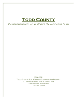 2016 Approved Water Plan