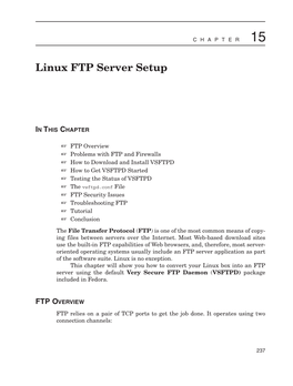 Linux FTP Server Setup