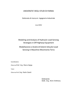 Modeling and Analysis of an Excavator System