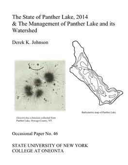 Panther Lake. a Management Plan Is Only As Strong As the Data Collected