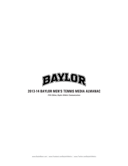 2013-14 Baylor Men's Tennis Media Almanac