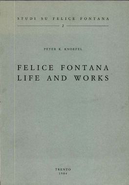 Felice Fontana Life and Works