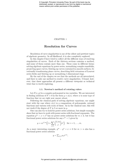 Resolution for Curves