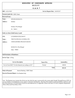 Annual Return [Pursuant to Sub-Section(1) of Section 92 of the Companies Act, 2013 and Sub-Rule (1) of Rule 11Of the Companies (Management And