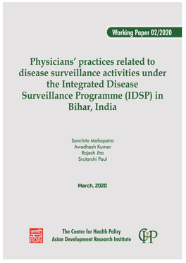 Physicians' Practices Related to Disease Surveillance Activities