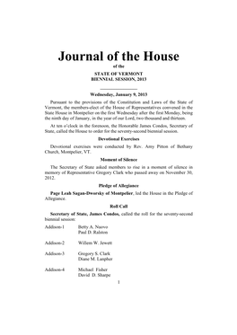 Journal of the House