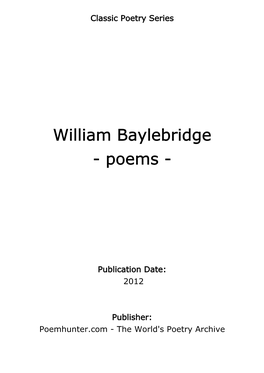 William Baylebridge - Poems