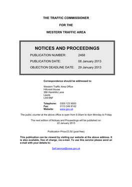 Notices and Proceedings