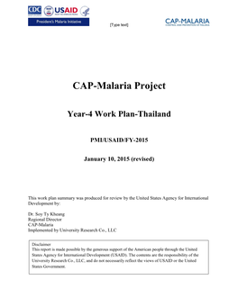 CAP-Malaria Project
