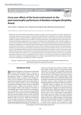 Herpetological Journal FULL PAPER