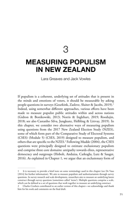 3. Measuring Populism in New Zealand