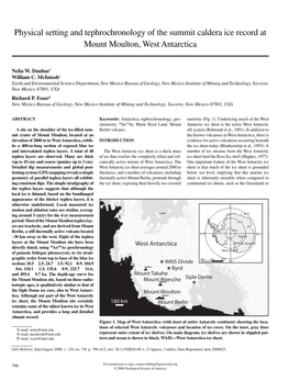 Physical Setting and Tephrochronology of the Summit Caldera Ice Record at Mount Moulton, West Antarctica