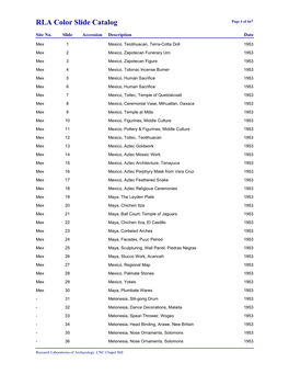 RLA Color Slide Catalog Page 1 of 667