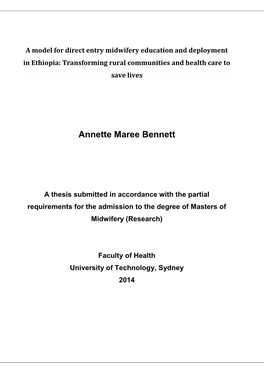 A Model for Direct Entry Midwifery Education and Deployment in Ethiopia: Transforming Rural Communities and Health Care to Save Lives