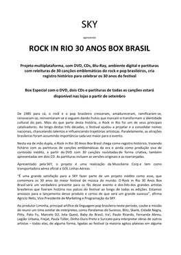 Rock in Rio 30 Anos Box Brasil