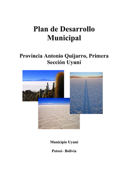 Ajuste Plan De Desarrollo Municipal De Uyuni