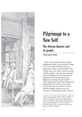 Pilgrimage to a New Self the African Quarter and Its People Charmaine Seitz