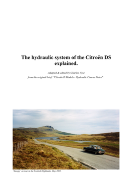 The Hydraulic System of the Citroën DS Explained