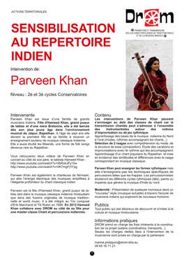 Sensibilisation Au Repertoire Indien