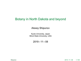 Botany in North Dakota and Beyond