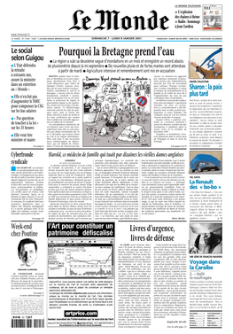 LE MONDE/PAGES&lt;UNE&gt;