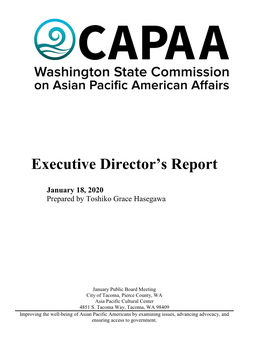 Executive Director's Report