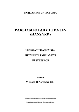 Book 6 9, 10 and 11 November 2004