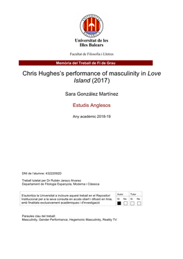 Chris Hughes's Performance of Masculinity in Love