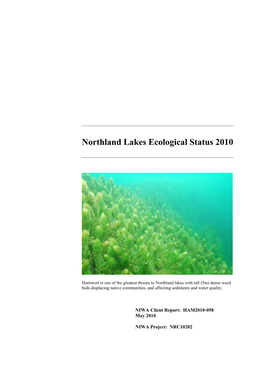 Northland Lakes Ecological Status 2010