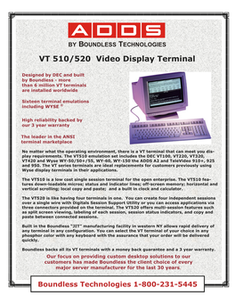 VT 510/520 Video Display Terminal