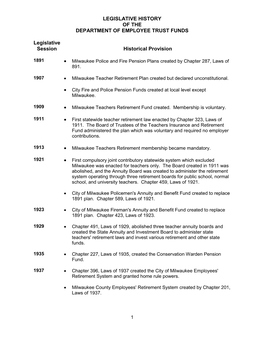 ETF Legislative History