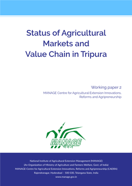 Status of Agricultural Markets and Value Chain in Tripura