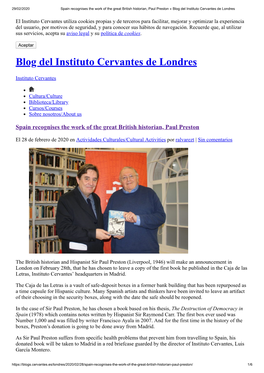 Blog Del Instituto Cervantes De Londres