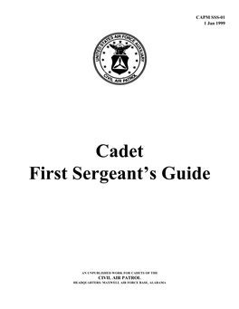 Cadet First Sergeant's Guide