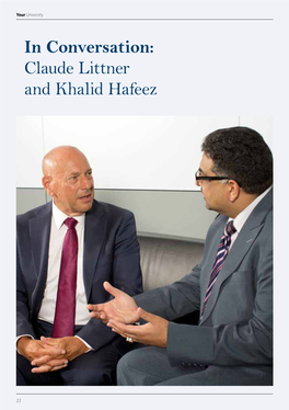 In Conversation: Claude Littner and Khalid Hafeez