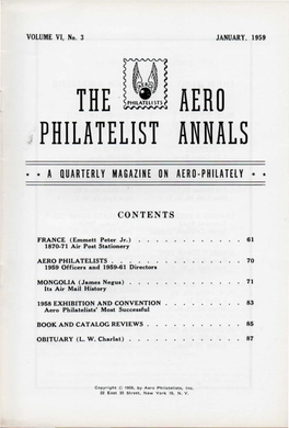 The Aero Philatelist Annals