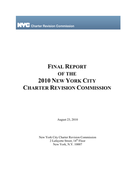 2010 New York City Charter Revision Commission