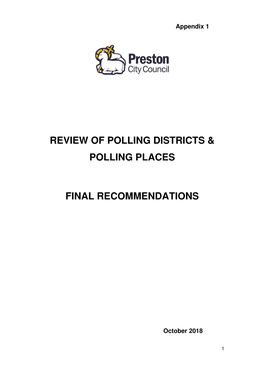 Review of Polling Districts & Polling