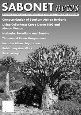 Computerisation of Southern African Herbaria Living Collections