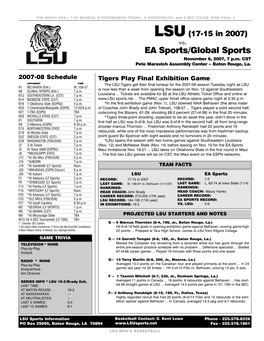 EA Sports/Global Sports November 6, 2007, 7 P.M