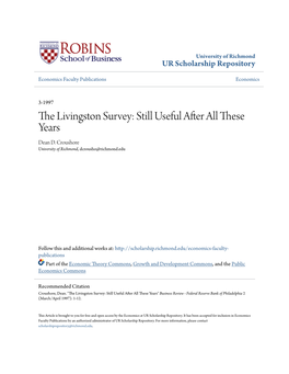 The Livingston Survey: Still Useful After All These Years Dean D