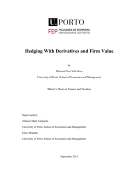 Hedging with Derivatives and Firm Value